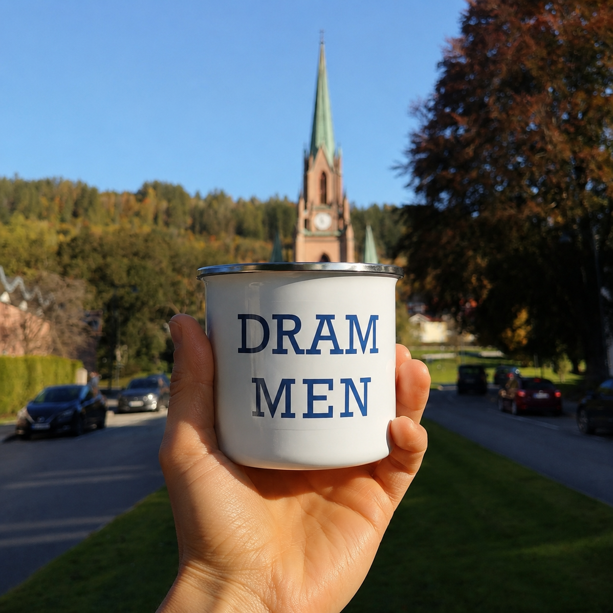 DRAMMEN 355 ml emaljert krus 