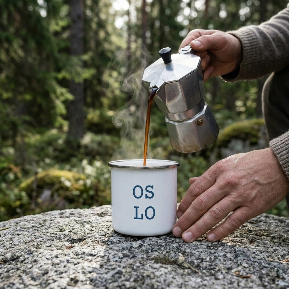 OSLO 355 ml emaljert krus 