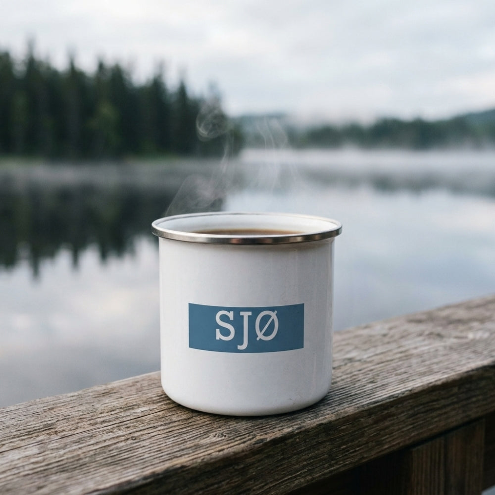 SJØ 355 ml emaljert krus 